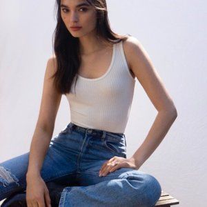 NWT Reformation Shani Tank Top Ivory S